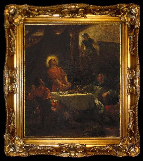 framed  Eugene Delacroix Disciples at Emmaus, ta009-2